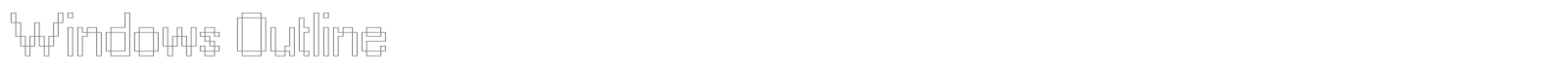 Windows Outline font preview